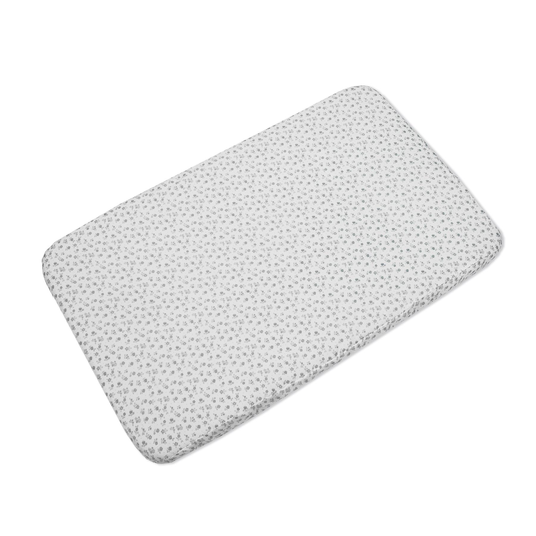 1120900640_a Sábana Bajera Ajustable para minicuna y Colecho Little Bloom Flor Gris - Imagen 1