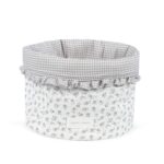 Cesta Organizadora Little Bloom Flor Gris