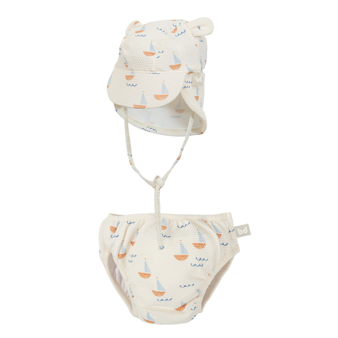 54FU00003807 Conjunto de bañador pañal y gorra 3-12 meses Calypso - Imagen 1