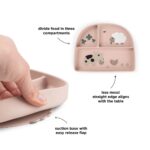 Plato con tres compartimentos Tiny Farm Rosa - Imagen 3