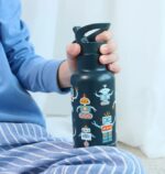 Botella Infantil de Acero Inoxidable Robots - A Little Lovely Company - Imagen 2