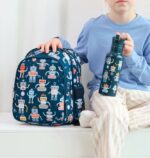 Botella Infantil de Acero Inoxidable XL Robots - A Little Lovely Company - Imagen 3