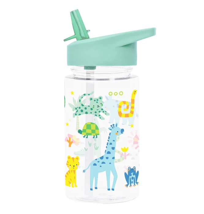 imgi_127_DBJUMI96-LR-1-Drink-bottle-Jungle Botella Infantil de Tritán con Pajita Jungla - A Little Lovely Company - Imagen 1
