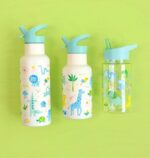Botella Infantil de Tritán con Pajita Jungla - A Little Lovely Company - Imagen 5