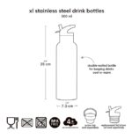 Botella Infantil de Acero Inoxidable XL Corazones - A Little Lovely Company - Imagen 8