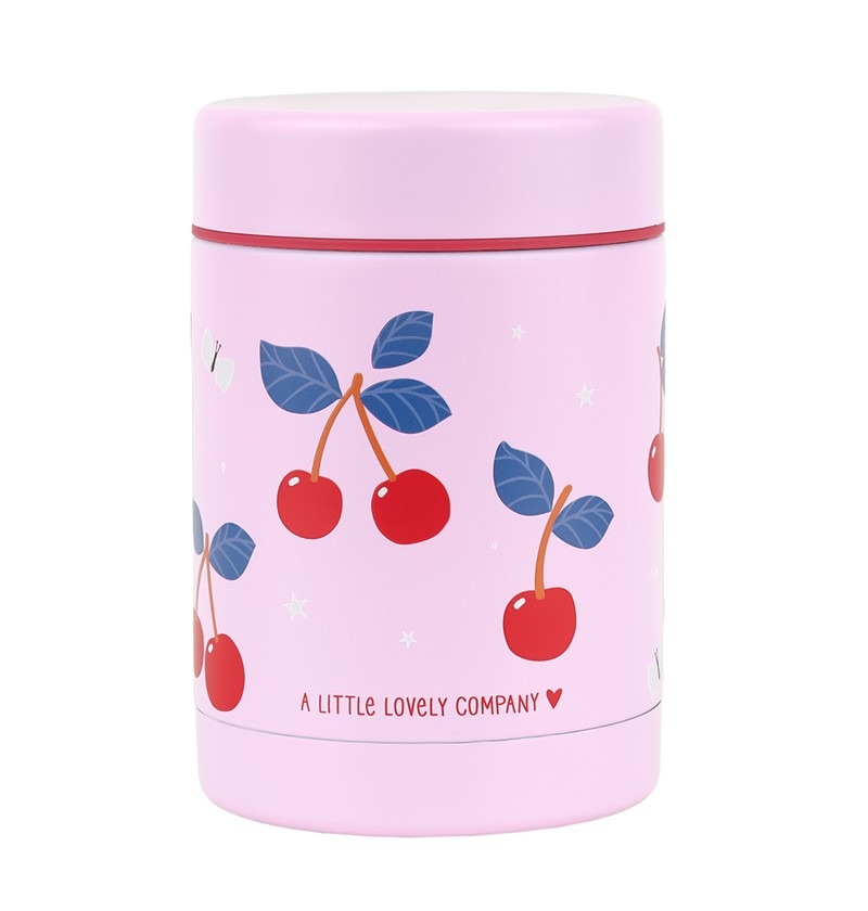 imgi_2_T8KY00019978-02 Termo para Sólidos de Acero Inoxidable Cerezas - A Little Lovely Company - Imagen 1