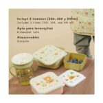Set de 3 Fiambreras Infantiles para Snacks Explorer de Miniland - Imagen 4
