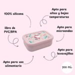 Caja de Almuerzo de Silicona Unicornio de Sassi - Imagen 5