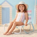Silla de playa plegable infantil Rayas multicolor - Imagen 4
