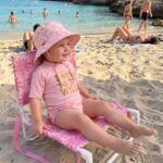 Silla de playa plegable infantil Palmeras rosa - Imagen 6