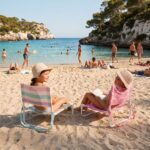Silla de playa plegable infantil Palmeras rosa - Imagen 4