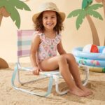 Silla de playa plegable infantil Rayas multicolor - Imagen 3