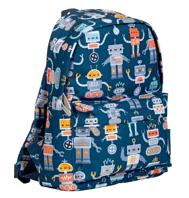 imgi_2_T8KY00019912-02 Mochila infantil Robots - A Little Lovely Company - Imagen 1