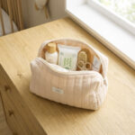 Neceser de Algodón Beige Liso pequeño - Imagen 2