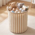 Cesta de almacenaje rayas beige - Imagen 2