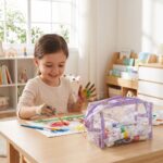 Neceser infantil rectangular con glitter Unicornios - Imagen 2