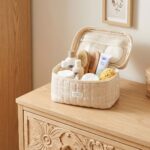 Neceser de Algodón Vanity Beige con rayas finas - Imagen 2