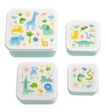 Set de 4 cajitas para alimentos Jungla - A little Lovely Company
