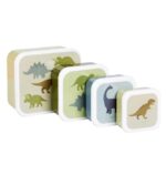Set de 4 cajitas para alimentos Dinosaurios - A little Lovely Company - Imagen 5