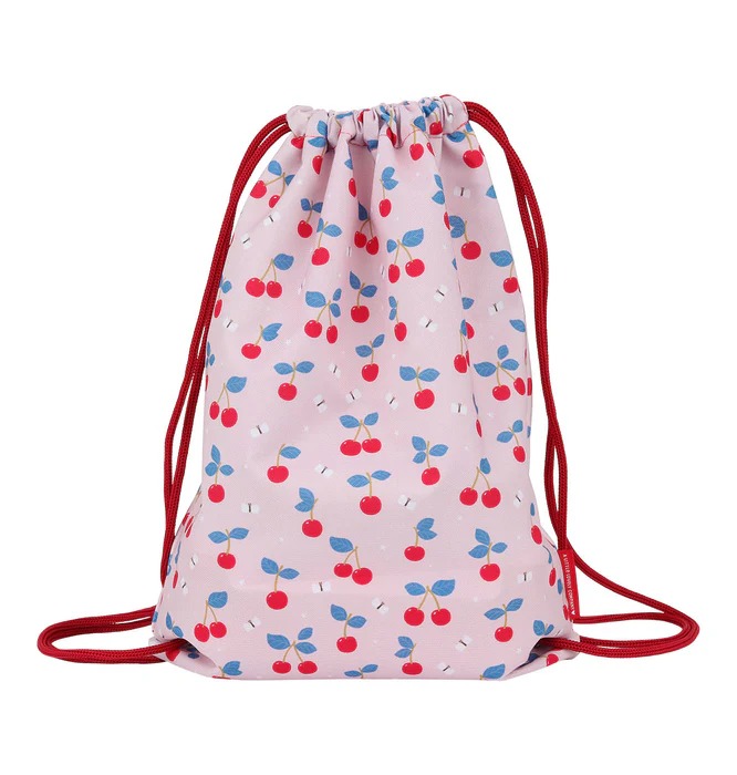 imgi_127_DRCHPI03-LR-2-Drawstring-bag-Cherries Bolsa multiusos cerezas- A little Lovely Company - Imagen 1