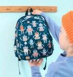 Mochila infantil  con bolsillo térmico robots - A Little Lovely Company - Imagen 2