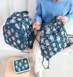 Mochila infantil  con bolsillo térmico robots - A Little Lovely Company - Imagen 3