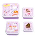 Set de 4 cajitas para alimentos Princesas - A little Lovely Company