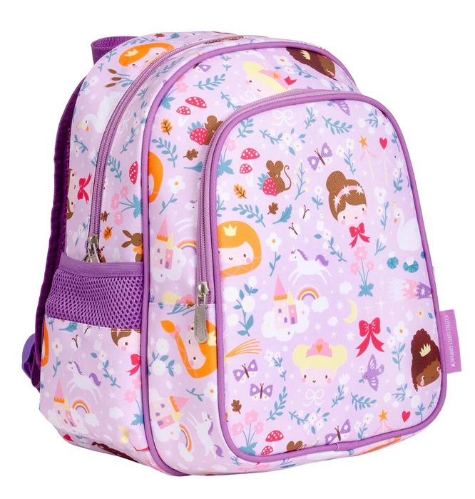 imgi_135_BPPRPU89-LR-2-Backpack-Princesses Mochila infantil con bolsillo térmico princesas - A Little Lovely Company - Imagen 1