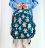 Mochila infantil  con bolsillo térmico robots - A Little Lovely Company - Imagen 5