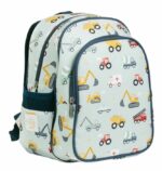 Mochila infantil  con bolsillo térmico vehículos- A Little Lovely Company