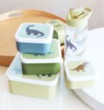 Set de 4 cajitas para alimentos Dinosaurios - A little Lovely Company - Imagen 3