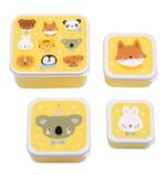 Set de 4 cajitas para alimentos Animales - A little Lovely Company