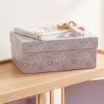 Pack de 6 Cajas de Cartón para Almacenaje Flores Lila - Imagen 2