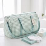 Bolsa maternal Vichy Verde Agua - Imagen 2