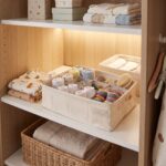 Organizador con 12 departamentos Crudo con topos beige - Imagen 2
