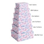 Pack de 6 Cajas de Cartón para Almacenaje Butterflies Azul - Imagen 5