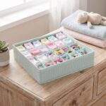 Organizador con 24 departamentos vichy verde agua