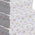 Pack de 6 Cajas de Cartón para Almacenaje Unicornios Azulado - Imagen 6