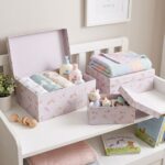 Pack de 6 Cajas de Cartón para Almacenaje Unicornios Rosado - Imagen 2