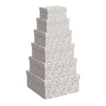 Pack de 6 Cajas de Cartón para Almacenaje Ovejitas Gris