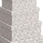 Pack de 6 Cajas de Cartón para Almacenaje Ovejitas Gris - Imagen 8
