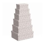 Pack de 6 Cajas de Cartón para Almacenaje Ovejitas Rosado