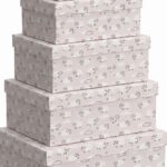 Pack de 6 Cajas de Cartón para Almacenaje Ovejitas Rosado - Imagen 6