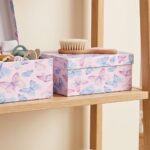 Pack de 6 Cajas de Cartón para Almacenaje Butterflies Azul - Imagen 4