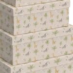 Pack de 6 Cajas de Cartón para Almacenaje Safari Beige - Imagen 8