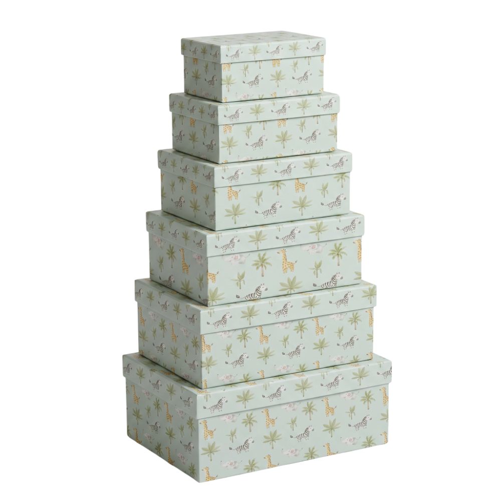 28 Pack de 6 Cajas de Cartón para Almacenaje Safari Verde - Imagen 1