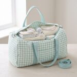 Bolsa maternal Vichy Verde Agua - Imagen 3
