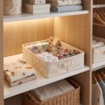 Organizador con 12 departamentos Crudo con topos beige - Imagen 4