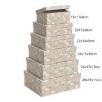 Pack de 6 Cajas de Cartón para Almacenaje Flores Verde - Imagen 6