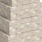 Pack de 6 Cajas de Cartón para Almacenaje Flores Verde - Imagen 7